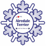 I Love My Airedale Terrier (Female Dog) Cut Outs