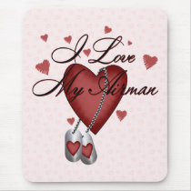 I Love My Airman Mousepads