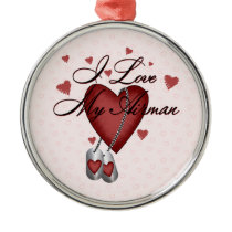 I Love My Airman Christmas Ornaments