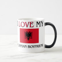 I Love My Albanian Boyfriend Coffee Mugs