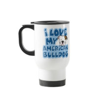 I Love My American Bulldog Travel Mug