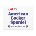 I Love My American Cocker Spaniel (Female Dog) postcards