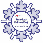 I Love My American Eskimo Dog (Male Dog) Cut Out