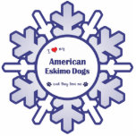 I Love My American Eskimo Dogs (Multiple Dogs) Photo Sculpture