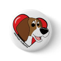 I Love my American Foxhound buttons