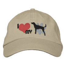 I Love my American Foxhound Embroidered Hat