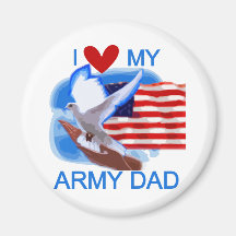I Love My Army Dad Tshirts and Gifts Fridge Magnet