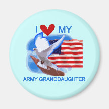 I Love My Army Granddaughter Tshirts and Gifts Refrigerator Magnet