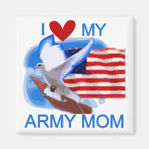 I Love My Army Mom Tshirts and Gifts Fridge Magnet