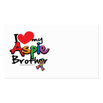 I Love My Aspie Brother Business Card