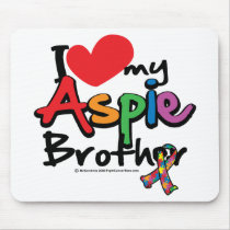 I Love My Aspie Brother Mouse Pad