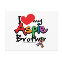 I Love My Aspie Brother Postcards