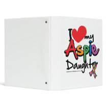 I Love My Aspie Daughter 3 Ring Binders