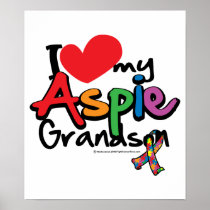 I Love My Aspie Grandson Poster