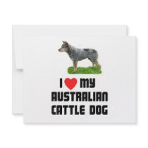I Love My Australian Cattle Dog Personalized Announcement