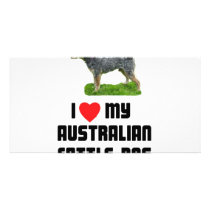 I Love My Australian Cattle Dog Photo Card