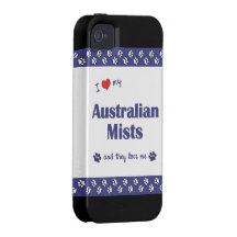 I Love My Australian Mists (Multiple Cats) iPhone 4 Cover
