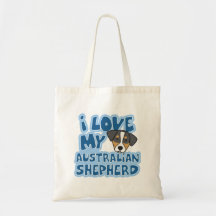 I Love My Australian Shepherd Bag