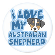 I Love My Australian Shepherd Stickers