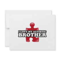 I love my Autistic Brother Custom Announcements