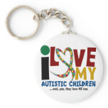I Love My Autistic Children 2 AUTISM AWARENESS keychains