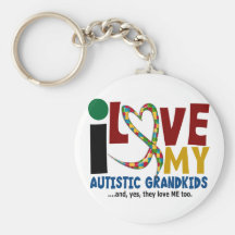I Love My Autistic Grandkids 2 AUTISM AWARENESS Key Chains