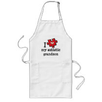I Love My Autistic Grandson Apron