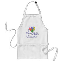 I Love My Autistic Grandson Aprons