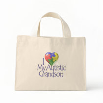 I Love My Autistic Grandson Tote Bags