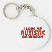 I Love my Autistic Grandson Key Chain