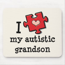 I Love My Autistic Grandson Mousepad