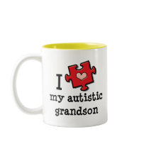 I Love My Autistic Grandson Mug