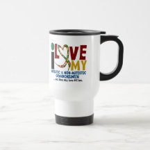 I Love My Autistic & NonAutistic Grandchildren 2 Mugs