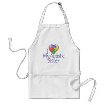 I Love My Autistic Sister Apron