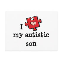I Love My Autistic Son Postcard
