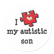 I Love My Autistic Son Stickers