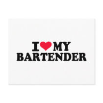 I love my Bartender Postcards