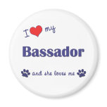 I Love My Bassador (Female Dog) magnets