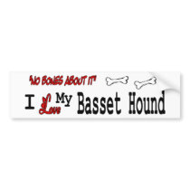 I Love My Basset Hound Bumper Sticker