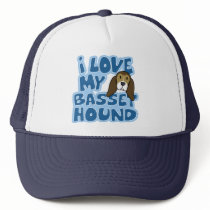 I Love My Basset Hound Hat