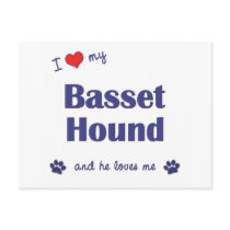 I Love My Basset Hound (Male Dog) Post Card