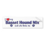 I Love My Basset Hound Mix (Female Dog) Bumper Stickers