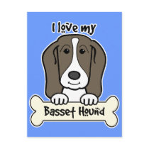 I Love My Basset Hound Postcards