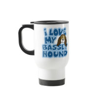 I Love My Basset Hound Travel Mug
