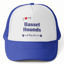 I Love My Basset Hounds (Multiple Dogs) Mesh Hats