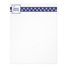 I Love My Basset Hounds (Multiple Dogs) Custom Letterhead