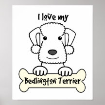 I Love My Bedlington Terrier Print