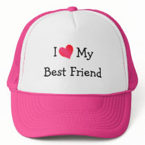 I Love My Best Friend Mesh Hat