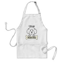 I Love My Bichon Frise Apron