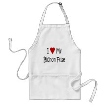 I Love My Bichon Frise Dog Lover Gifts Apron
